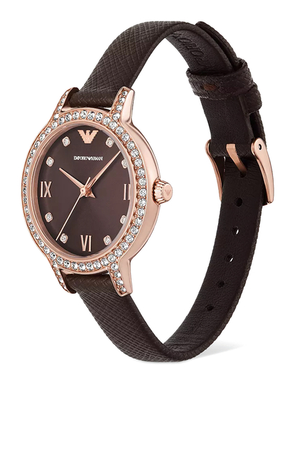 Cleo 32mm Leather Watch